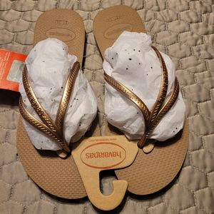 Havaianas Rose Gold Rubber Sandals